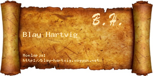 Blay Hartvig névjegykártya